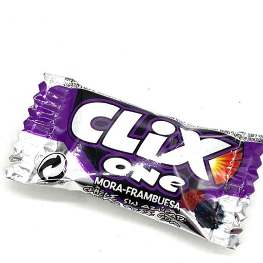 Chicles clix mora frambuesa sin azúcar 